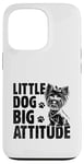 Coque pour iPhone 13 Pro Little Dog Big Attitude Yorkshire Terrier Yorkshire Yorkie Dog