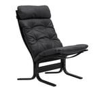 LK Hjelle - Siesta Classic High Black Vintage Black Soft 421 - Lenestoler - Ingmar Relling - Svart - Lær/Naturlig materiale/Tre