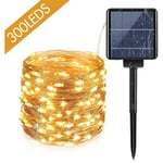 100 LED Outdoor Solar String Lights, 8 Lighting Modes