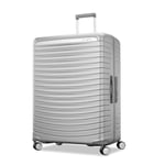 Samsonite Valise Rigide Framelock Unisexe à roulettes pivotantes, Argenté, Large Spinner