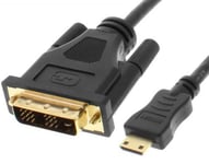 Mini HDMI til DVI kabel - 2 m