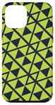 iPhone 12 mini Green Navy Triangle Hexagon Futuristic Urban Pattern Case