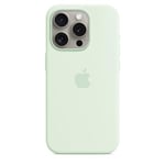 Apple Coque en Silicone avec MagSafe pour iPhone 15 Pro - Menthe Douce ​​​​​​​