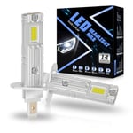 H1 Led phares 1:1 Mini taille, 72W 12000LM 6500K blanc frais, 99% Canbus prêt à la conception EMC, système de refroidissement Upgadred longue durée de vie H1 Led ampoule de brouillard, 2PC Pack