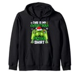 THIS IS MY CHRISTMAS PAJAMA Family Xmas Santa Pajamas Zip Hoodie