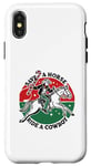 Coque pour iPhone X/XS Save A Horse Ride A Cowboy Vintage Country Western Christmas