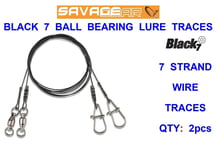 NEW SAVAGE GEAR BLACK-7 BALL BEARING WIRE TRACES LURE SPINNING PREDATOR JERKBAIT