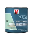 V33 Peinture multi-supports monocouche Cuisine & Bain Resist'Extrême® Satin, Diabolo, 0,5L