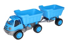 Lastbil med släp 55,5 cm - Grå/Blå