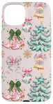 iPhone 15 Plus Pink Christmas Cowgirl Boots Xmas Trees Holiday Coquette Case