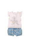 Minnie Mouse Print Cotton T-Shirt and Short 2-Piece Set