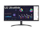 LG 34WQ500-B, 86,4 cm (34"), 2560 x 1080 pixlar, UltraWide Full HD, LED, 5 ms, Svart