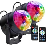 Gotrays - Boule Disco,Jeux de Lumiere pour Soiree,2 Pack Boule Lumineuse Disco Rotative,Lumière Soirée Lampe de Scène 7 rgb Couleurs avec