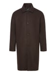 Edwin Mac Wool Coat-Dark Brown Brun