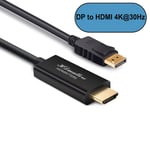 4K 30HZ DP à HDMI - = 0.5 m - Câble Displayport vers VGA, DVI, HDMI, 4K, DP, pour ordinateur portable, HP, Dell, Asus, Lenovo