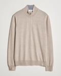 Gran Sasso Merino Fashion Fit Half Zip Light Beige