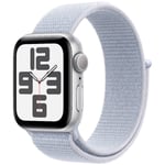 Apple Watch SE GPS 40mm Silver Aluminium Sport Loop MXEE3 - Unisex - 40 mm - Smartklokke - Quartz med lader