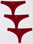 BOSS 3 Pack Micro Thong Giftset - Red, Red, Size Xl, Women