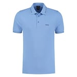 BOSS Men's Paule Polo Shirt, Bright Blue439, 3XL