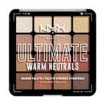 NYX Professional Makeup NYX Ultimate Shadow Palette 16-Pan 05W Warm Neutrals - 12,8 g NYX Professional Makeup Eyes Øyenskygge Sminke Skjønnhet