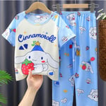 Kuromi Barn Flicka Pojke Sommar T-shirt Byxor 2 st/set Barn Casual Toppar Pullover Kostym Pyjamas B 9-12Years