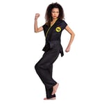 DISGUISE 123789STD-15L Costume, Official Cobra Kai Gi for with Black Belt, Adult Size Fancy Dress, Men, Solid, L-XL