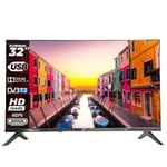 JCL TV 32-tums HD Ready TV 720p, ATV/DVB-T/T2/C/S/S2-signal, 2 x HDMI, USB, Dolby Digital Plus