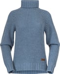 Bergans Women's Nordmarka Merino High Neck Jumper Husky Blue, L