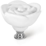 REI - Bouton de meuble Style décoratif En Porcelaine - Acier Finition blanche Mesures 525239mm Système de fixation vissé Comprend des vis M4 1 unité