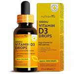 Vitamin D3 Drops 1000iu - 2000 Drops - Pure High Strength - NO Capsule/Tablets