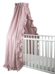 NG Baby Sänghimmel 155 cm Volang Linne Rose