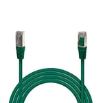 Waytex 32082 Câble Ethernet Réseau RJ45 Cat 5e FTP 100MHz Blindé couleur - Compatible PC, Routeur, Modem, Switch Consoles de jeux, TV, amplificateur réseau – 3m, Vert