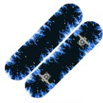 Standard Skateboards Double tilted complete long board suitable for beginners, adults, men, women, children and adolescents-Pattern A_Flash wheel