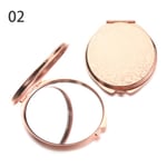 Makeup Mirror Round Heart Shaped Metal Rose Gold 2