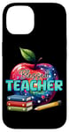 Coque pour iPhone 14 Conception de livres Apple Pencil Blessed Teacher