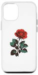 iPhone 12/12 Pro Cute Red Roses Flower Gardening Red Flower Valentines Day Case