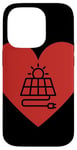 Coque pour iPhone 14 Pro Panneau Solaire En Forme De Coeur Symbole De L'amour