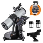 Celestron 22480 StarSense Explorer 114mm Tabletop Dobsonian Smartphone App-Enabled Telescope Works with StarSense App to Help You Find Nebulae, Planets & More – iPhone/Android Compatible