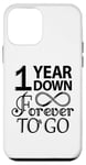 iPhone 12 mini 1st Wedding Anniversary Day - 1 Year Down Forever To Go Case