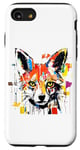 iPhone SE (2020) / 7 / 8 Colorful Fox Head Pop Art Painting Case