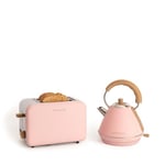 CREATE/PACK TOAST RETRO + KETTLE RETRO M/Grille-pain rose avec bouilloire rose/Bouilloire 1 L