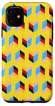 Coque pour iPhone 11 Illusion d'optique - Motif simple - Couleur jaune pastel