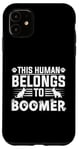 Coque pour iPhone 11 Nom de chien Boomer Cadeau personnalisé pour animal domestique appelé Boomer