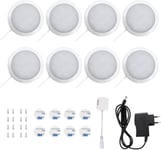 Eclairage Led Cuisine Sous Meuble 8 Er Lampe De Placard Led Lumière Cuisine Sous Meuble Lumière Armoire Vitrine Spot Cuisine Pour Cabinet Penderie Entrée Couloir Toilette Blanc Chaud