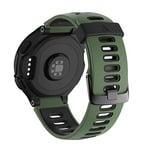 NotoCity Forerunner 735XT/235 Strap Replacement Watch Band Silicone Sports Strap for Garmin Forerunner 235/230/620/630/735XT(army green,silver buckle)