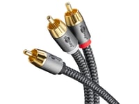 Goobay Y Rca-Kabel, 3 M, Sharkskin Grey - Kabellängd 3 M