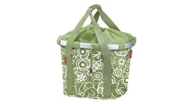 Panier klickfix bikebasket fleurs vertes