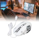 (White Audible Mouse)Gaming Mouse Wired Ergonomic USB Optical Computer Mice