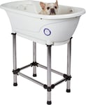 Flying Pig Baignoire Portable pour Chien et Chat Blanc 94,6 x 48,9 x 89,5 cm