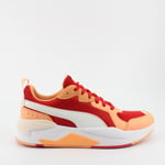 Puma X-Ray Red Orange Textile Mens Lace Up Trainers 372602 05 - Size UK 3